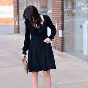 Long sleeve babydoll dress
